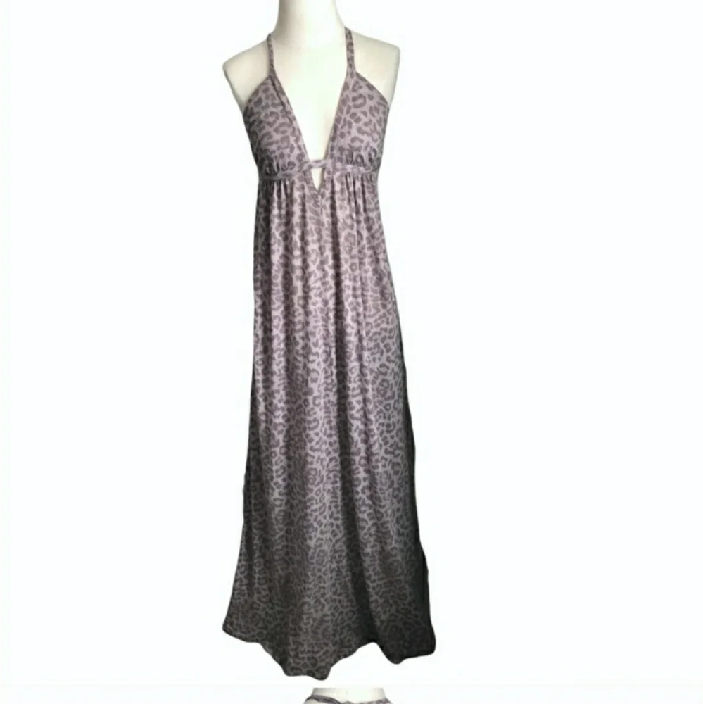 REBECCA TAYLOR Leopard Print Maxi Dress Sz SEUC!